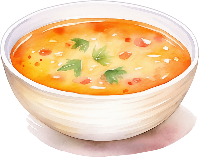 watercolor soup ,Hand painted vector illustration